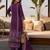 women ethnic motifs printed regular  silk kurta with trousers & with dupatta