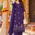 women floral embroidered regular thread work  cotton kurta with palazzos & with dupatta