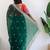 Green floral embroidered organza saree