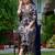 women floral printed a-line kurta with trousers & dupatta