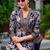 women floral printed a-line kurta with trousers & dupatta