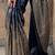 Black black embellished sequinned  georgette saree