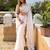 White sequinned  georgette saree