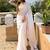 White sequinned  georgette saree
