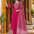 women ethnic motifs embroidered kurta with trousers & with dupatta