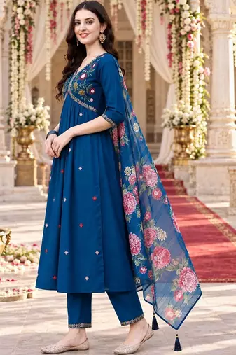 trousers & with dupatta