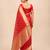 Red zari organza designer banarasi saree