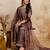 women embroidered regular kurta with palazzos & with dupatta