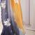 Mustard embellished sequinned  chiffon saree