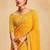 Yellow yellow bandhani printed zari  georgette leheriya saree