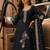 women ethnic motifs embroidered regular thread work chanderi silk kurta with trousers & with