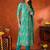 women ethnic motifs embroidered mirror work kurta with trousers & with dupatta