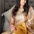 Gold colourblocked printed tissue saree