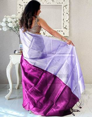 Grey tie and dye tissue saree 2