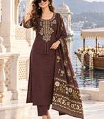 women ethnic motifs embroidered regular thread work  cotton kurta with trousers & with