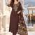 women ethnic motifs embroidered regular thread work  cotton kurta with trousers & with