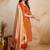 women printed regular mirror work  cotton kurta with trousers & with dupatta
