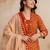women printed regular mirror work  cotton kurta with trousers & with dupatta