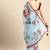 Blue blue & maroon organza printed mysore silk saree