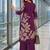 women floral printed regular thread work chanderi cotton kurta with palazzos