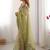 Green embellished sequinned saree