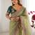 Green embellished sequinned saree