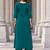 women ethnic motifs printed regular mirror work  cotton kurta with palazzos