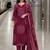 women ethnic motifs printed regular thread work  cotton kurta with trousers & with dupatta