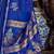 Blue floral woven design zari satin banarasi saree