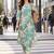 women printed regular  cotton kurta with trousers