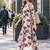 women floral printed regular thread work kurta with trousers