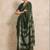 Olive striped  cotton handloom saree