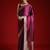 Magenta solid woven design saree with matching blouse