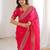 Red embellished zari satin heavy work saree