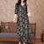 women ethnic motifs printed regular thread work kurta with trousers