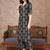 women ethnic motifs printed regular thread work kurta with trousers