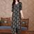 women ethnic motifs printed regular thread work kurta with trousers