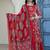 women floral printed tiered  cotton kurta with palazzos & with dupatta