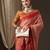 Pink pink & red woven design zari  georgette kanjeevaram saree
