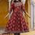 women ethnic motifs printed angrakha  cotton kurta with trousers & with dupatta