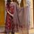 women ethnic motifs printed angrakha  cotton kurta with trousers & with dupatta
