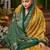 Mustard woven design zari silk blend handloom sambalpuri saree