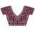 Purple magenta ethnic motifs embroidered satin heavy work saree unstiched blouse