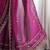 Purple magenta ethnic motifs embroidered satin heavy work saree unstiched blouse