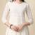 floral embroidered panelled georgette anarkali kurta with trousers & dupatta