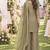 women regular mirror work kurta with palazzos & with dupatta
