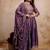 women ethnic motifs embroidered empire  silk kurta with trousers & with dupatta
