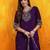 floral embroidered chanderi cotton v-neck straight kurta with trousers and dupatta