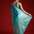 Turquoise zari satin banarasi saree