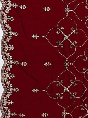 women ethnic motifs embroidered regular thread work kurta with trousers & with dupatta 2